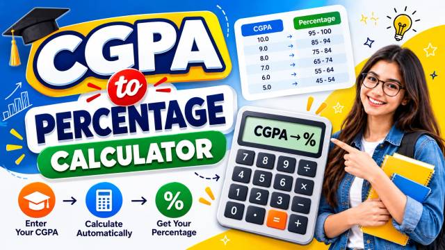 CGPA to Percentage Calculator: Formula, Conversion & Examples