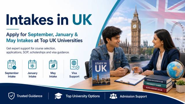 Intakes in UK 2026: January, May & September Admissions