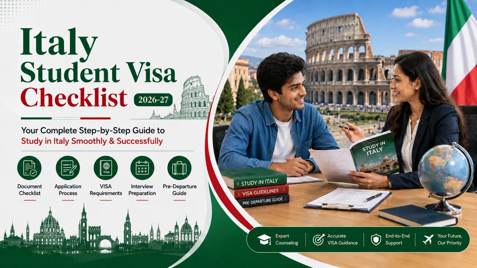Italy Student Visa Checklist 2026-27: Eligibility, Documents & Application Process