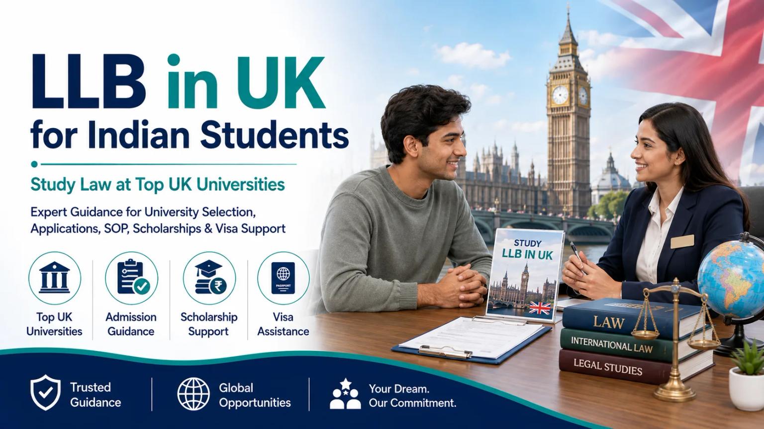 LLB in UK for Indian Students: Top Universities, Courses, Eligibility & Fees in 2025-26