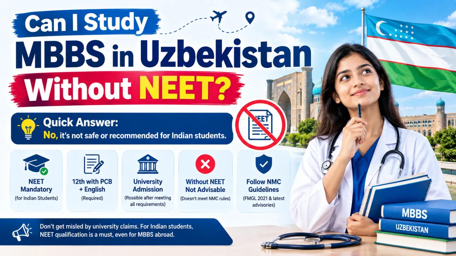 MBBS in Uzbekistan Without NEET: The Honest Answer (2026)