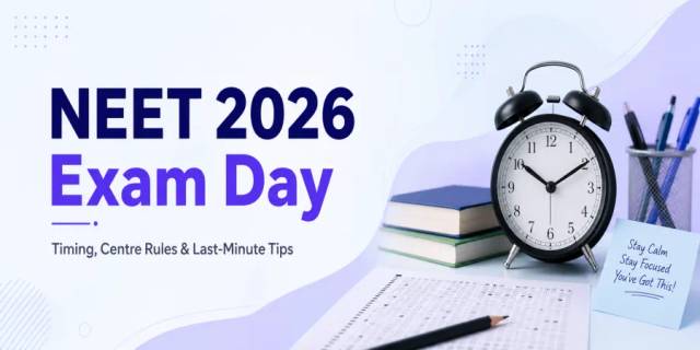 NEET 2026 Exam Day: Timing, Centre Rules & Last-Minute Tips NEET 2026 Exam Day: Timing, Centre Rules & Last-Minute Tips