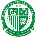 Our Lady of Fatima University logo Our Lady of Fatima University logo