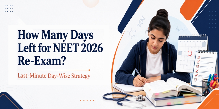 How Many Days Left for NEET 2026 Re-Exam? Last-Minute Day-Wise Strategy How Many Days Left for NEET 2026 Re-Exam? Last-Minute Day-Wise Strategy