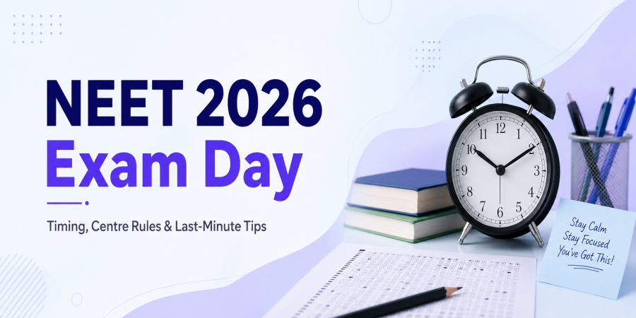 NEET 2026 Exam Day: Timing, Centre Rules & Last-Minute Tips NEET 2026 Exam Day: Timing, Centre Rules & Last-Minute Tips
