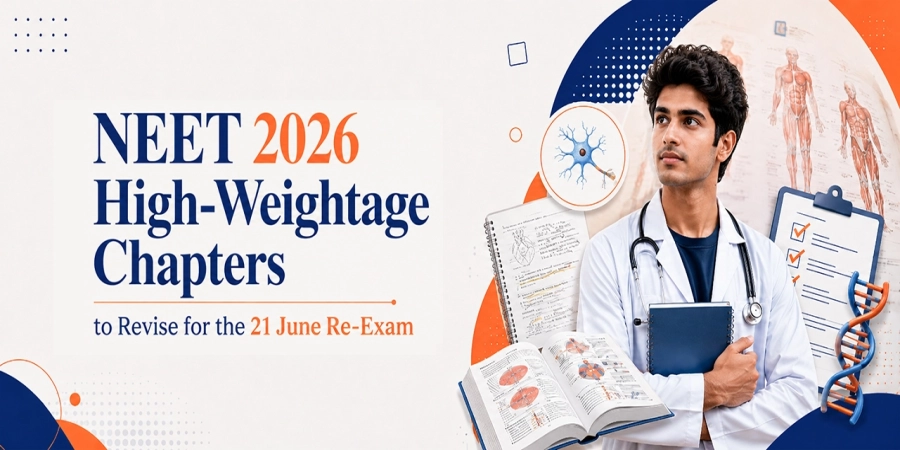 NEET 2026 High-Weightage Chapters to Revise for the 21 June Re-Exam NEET 2026 High-Weightage Chapters to Revise for the 21 June Re-Exam